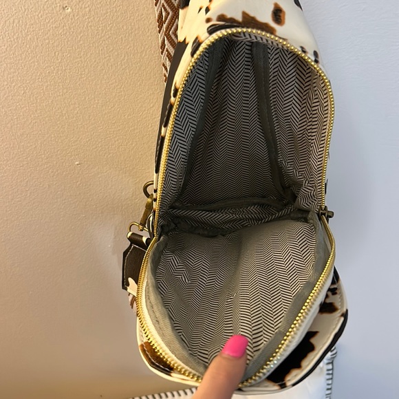 COW Vegan Leather Sling Bag - Picture 8 of 11
